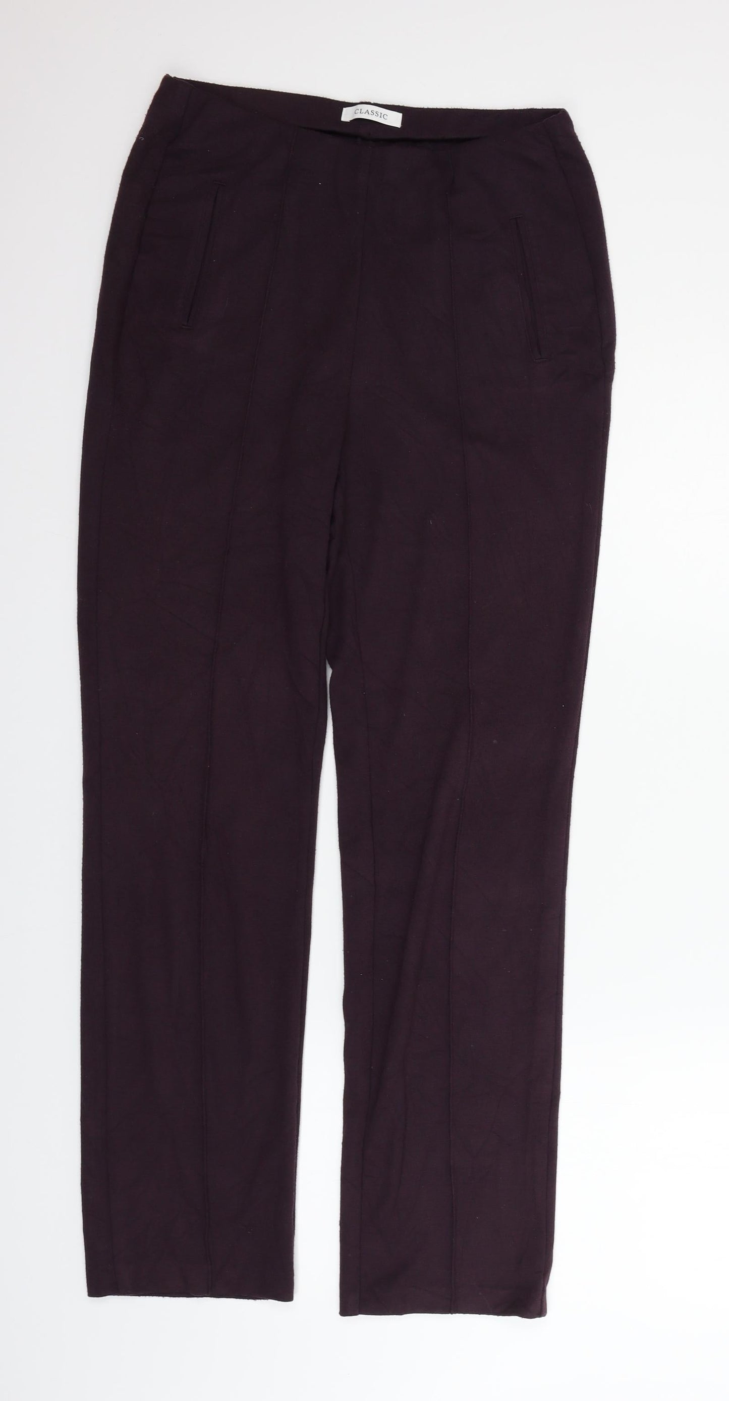 Marks and Spencer Womens Purple   Trousers  Size 10 L28 in