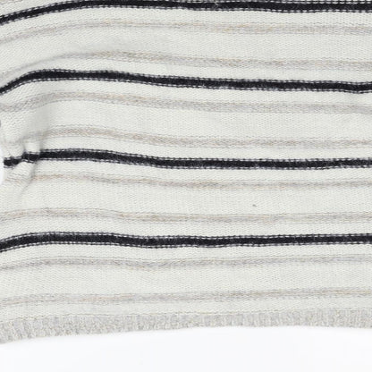 Cameo Rose Womens Beige Striped Pullover Jumper Size M