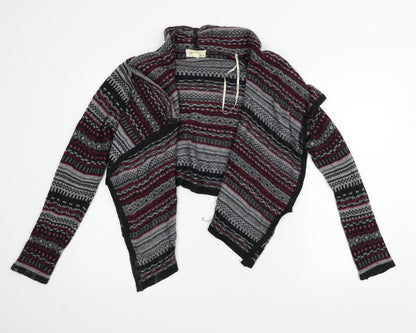 Forever 21 Womens Black Geometric  Cardigan Jumper Size S