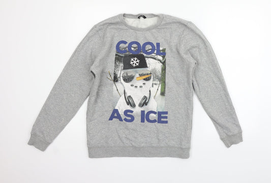 George Girls Grey   Pullover Jumper Size 13-14 Years  - SNOW