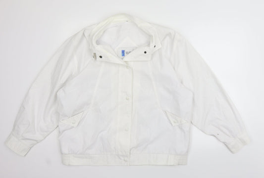 Telemac Womens White   Jacket Coat Size 16  - washable marks