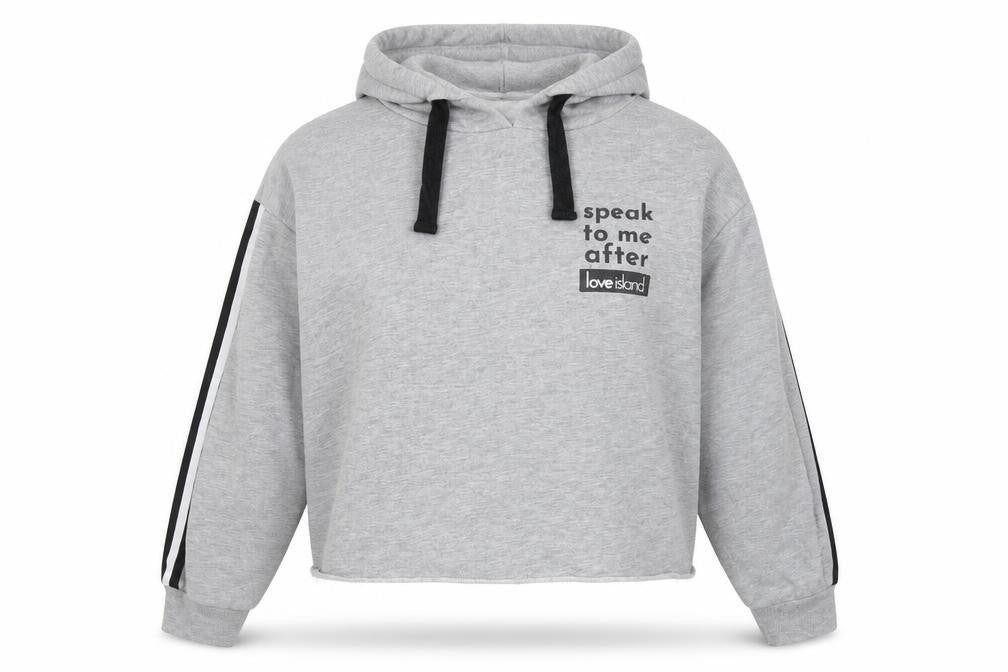Love Island  Womens Grey   Pullover Hoodie Size 14