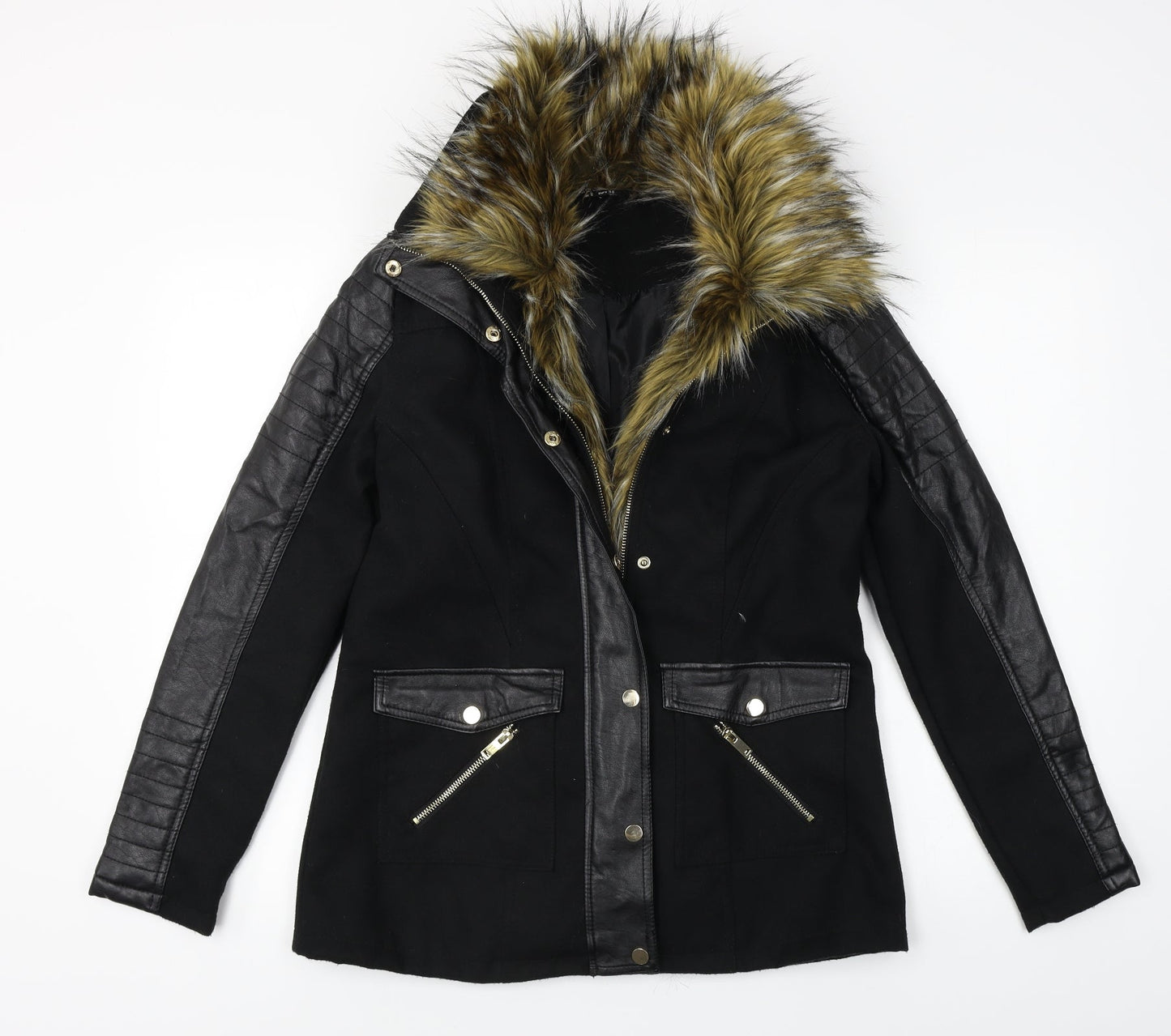 Select  Womens Black   Jacket Coat Size 8