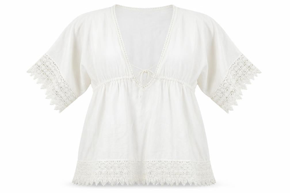 Blue Island  Womens White   A-Line  Size L