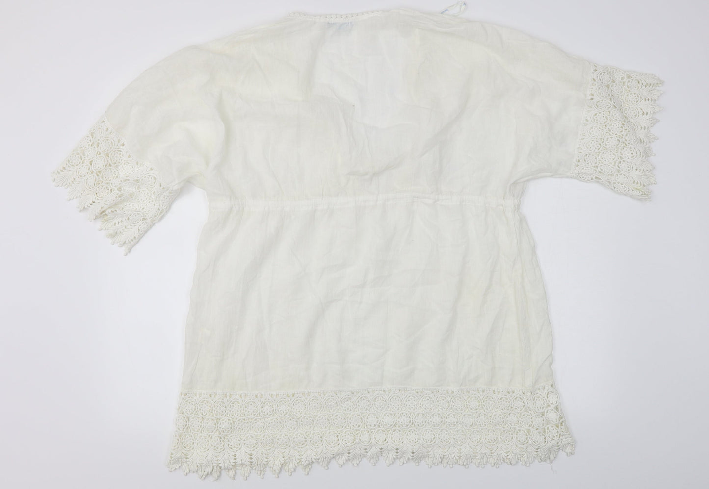Blue Island  Womens White   A-Line  Size L