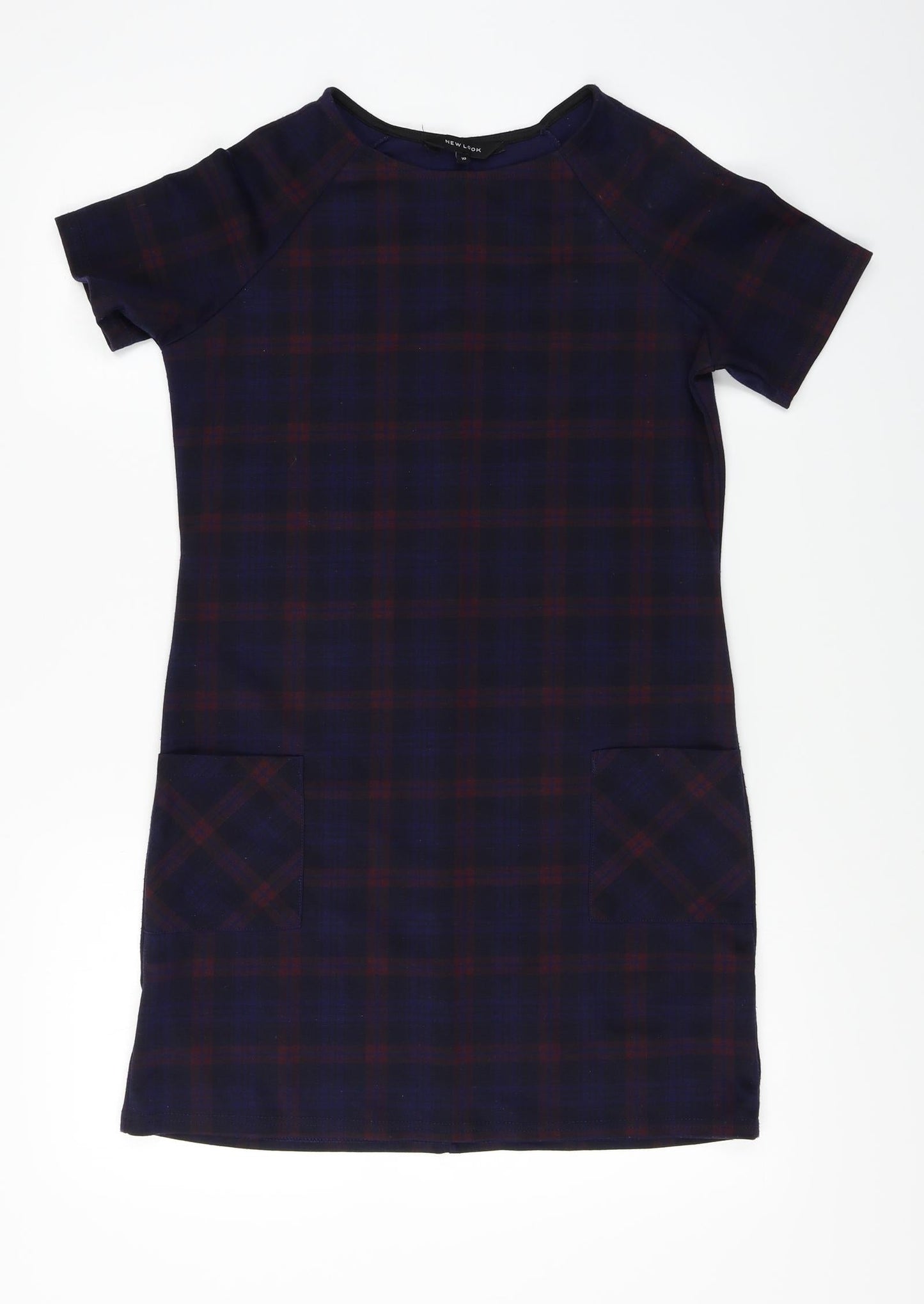 New Look  Womens Blue Check  A-Line  Size 10