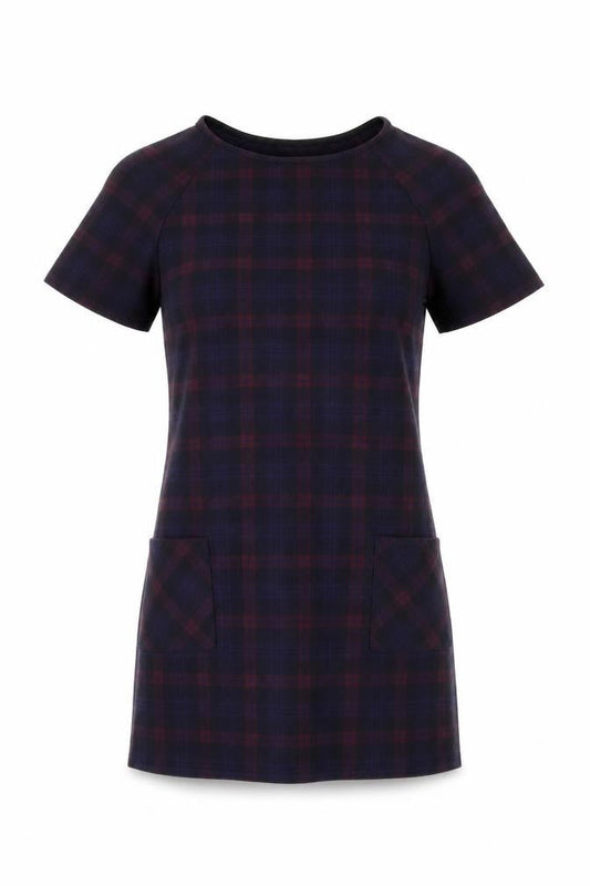 New Look  Womens Blue Check  A-Line  Size 10