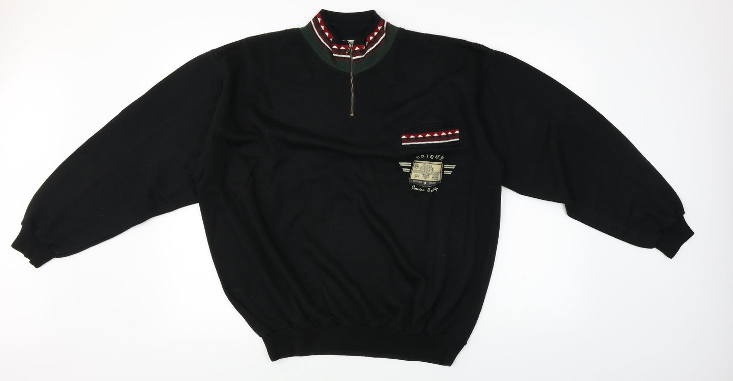 big fun  Womens Black   Henley Jumper One Size
