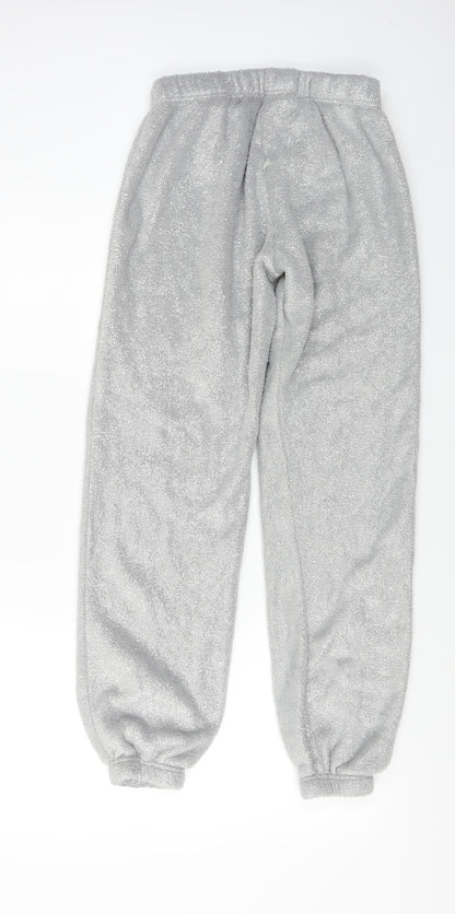 Back view of Time To Dream women’s grey trousers, size M, 24-inch leg