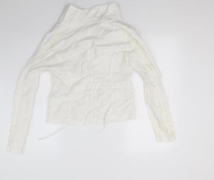 E studio Womens White   Basic Blouse Size M