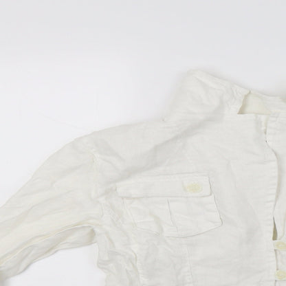E studio Womens White   Basic Blouse Size M