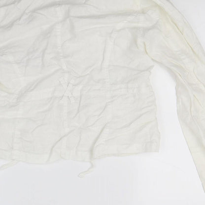 E studio Womens White   Basic Blouse Size M