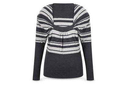 Next Womens Grey Striped Knit Pullover Jumper Size 14