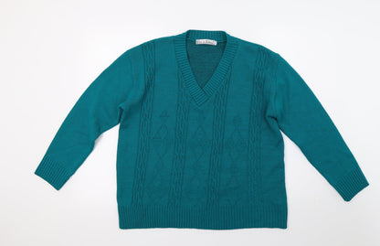 Additional front view of Pure & natural women’s green knit jumper, size L