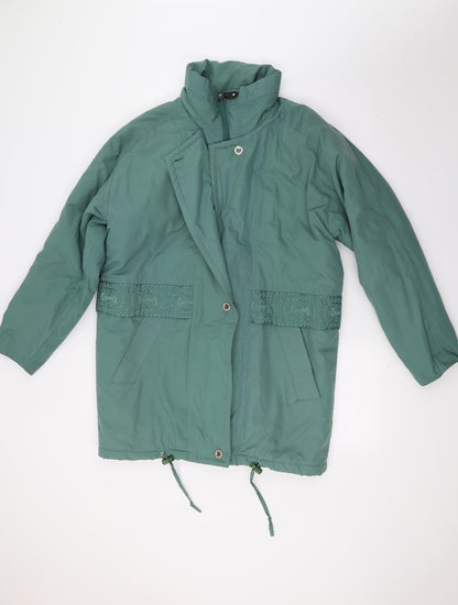 Preloved Kiabi Womens Green   Overcoat Coat Size L - Front