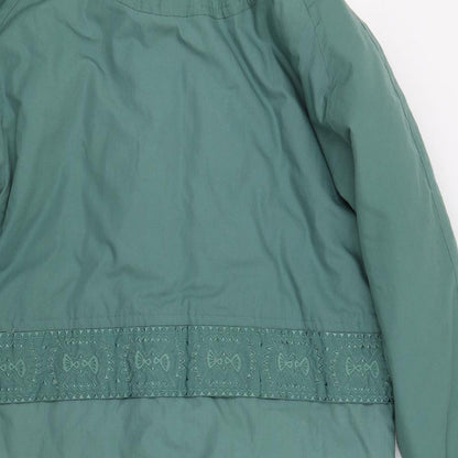 Preloved Kiabi Womens Green   Overcoat Coat Size L - Label