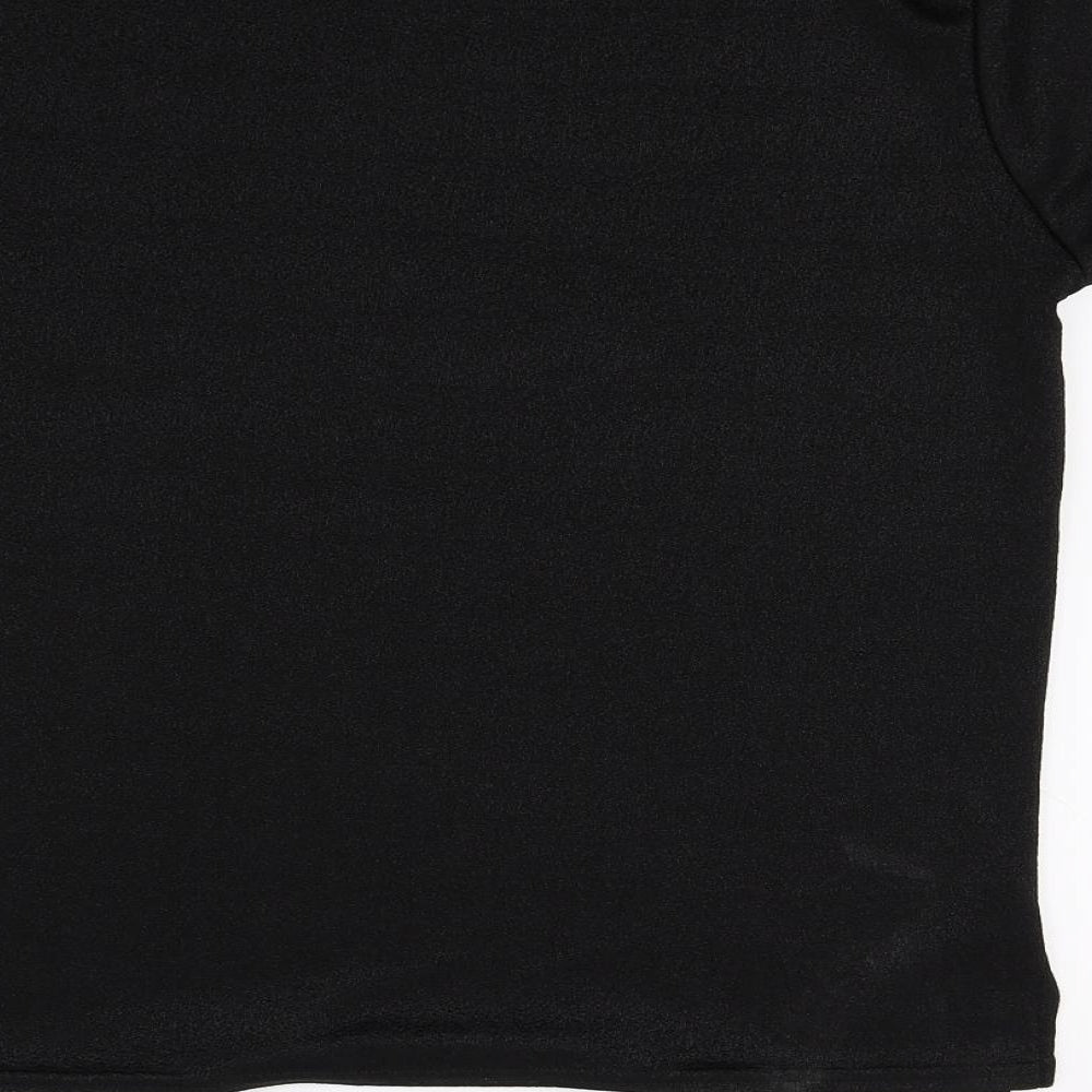 Abstacrt Womens Black   Basic T-Shirt Size S