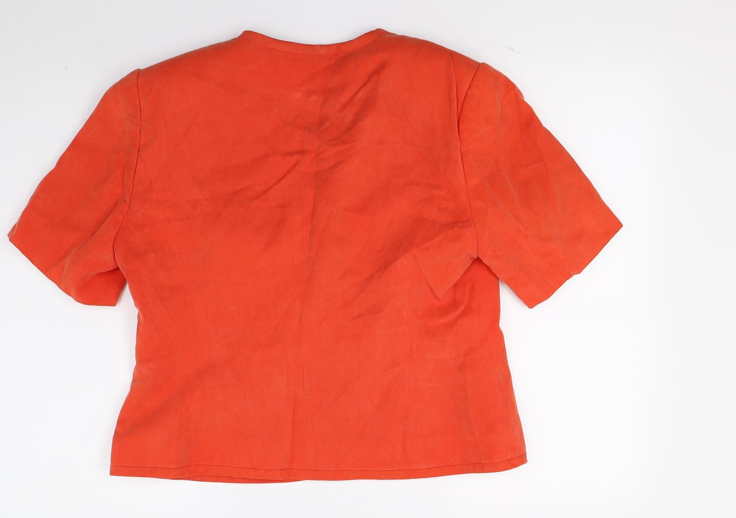 Country Casuals Womens Orange   Basic Button-Up Size 14