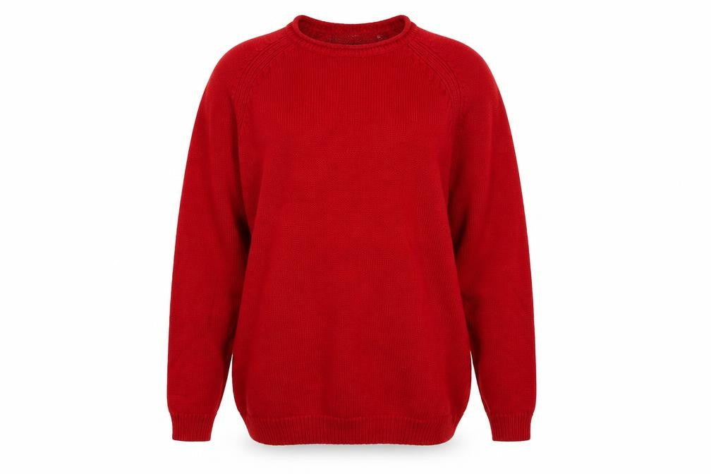isle Womens Red  Knit Pullover Jumper Size M