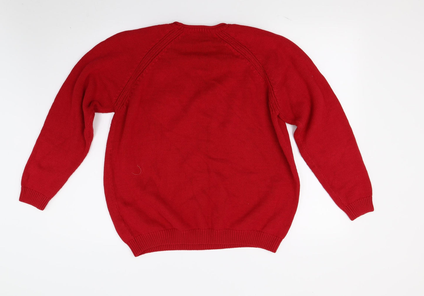 isle Womens Red  Knit Pullover Jumper Size M