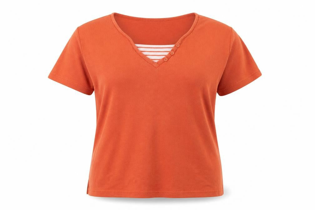 Bonmarché Womens Orange Knit Pullover Jumper Size L