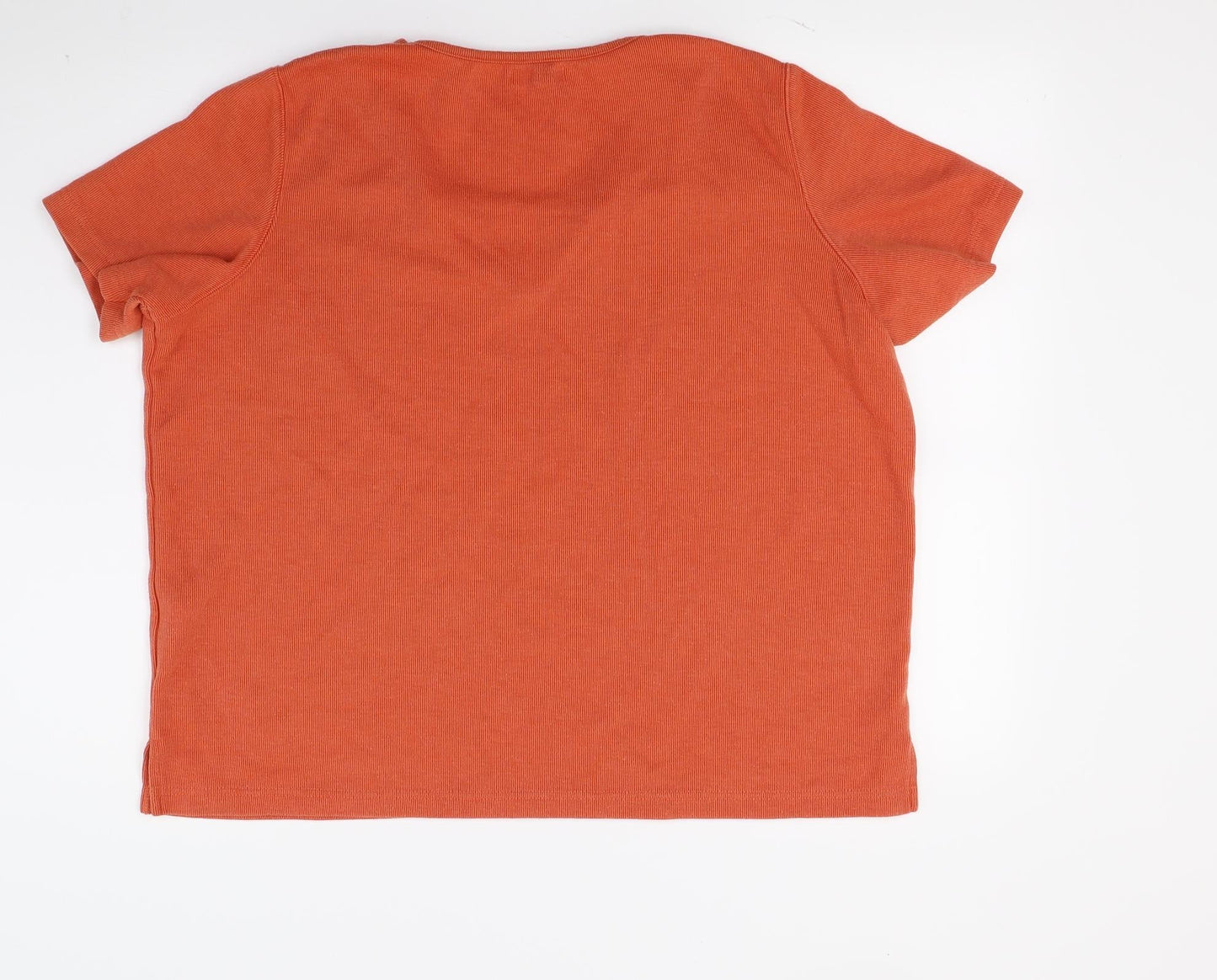 BM Womens Orange  Knit Pullover Jumper Size L