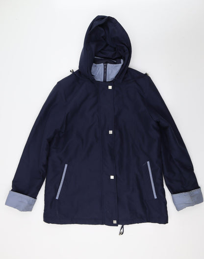 Editions Womens Blue   Overcoat Coat Size 12