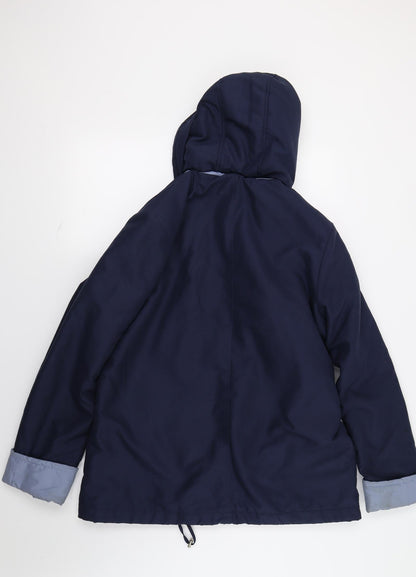 Editions Womens Blue   Overcoat Coat Size 12