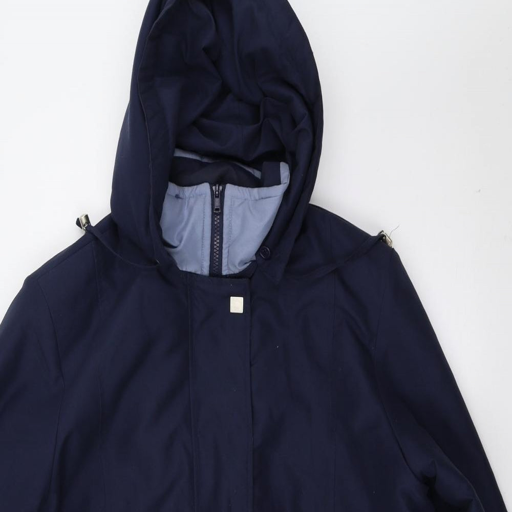 EDITIONS Womens Blue   Overcoat Coat Size 12