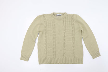 Preloved Pure & Natural Womens Beige  Knit Pullover Jumper Size M - Front