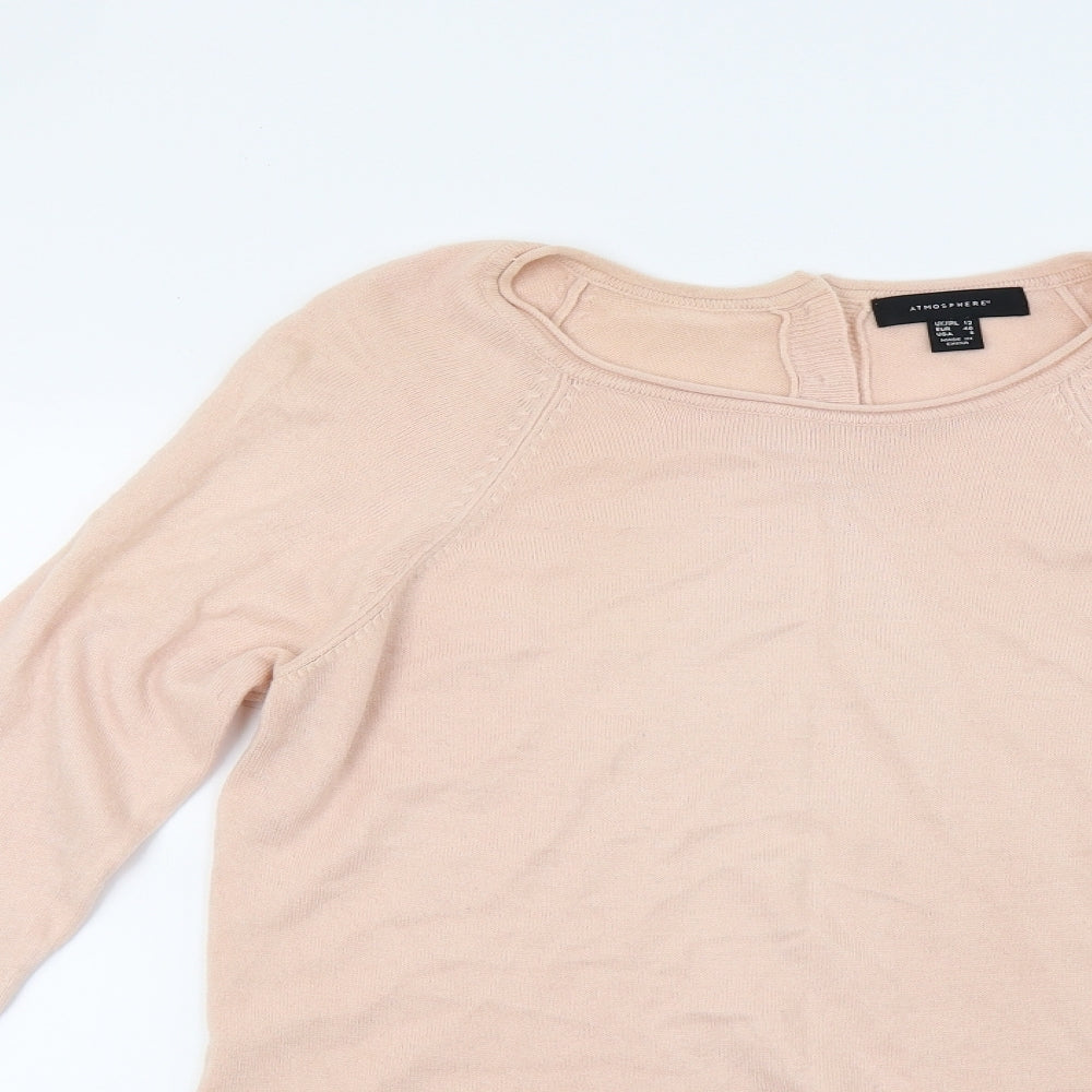 Atmosphere Womens Beige  Knit Pullover Jumper Size 12