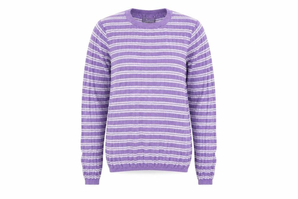 Primark Womens Purple Striped Knit Pullover Jumper Size 10