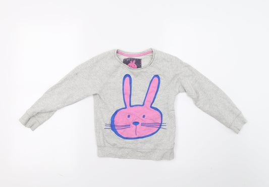 NEXT Girls Grey   Pullover Sweatshirt Size 6 Years