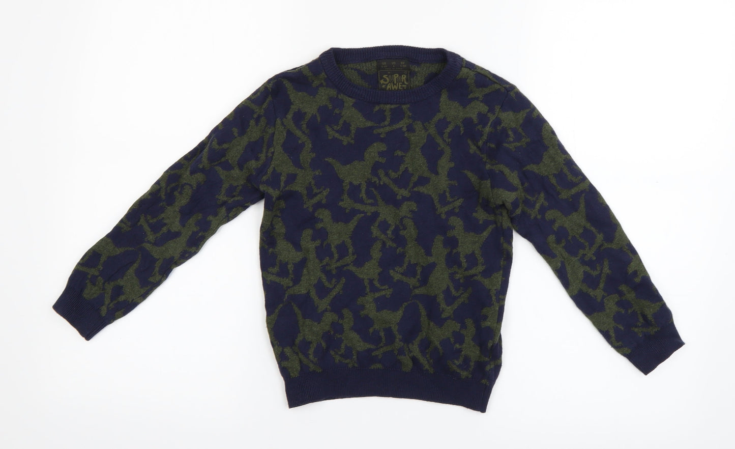 F&F Boys Blue Camouflage  Pullover Jumper