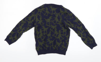 Preloved F&F Boys Blue Camouflage  Pullover Jumper - Back