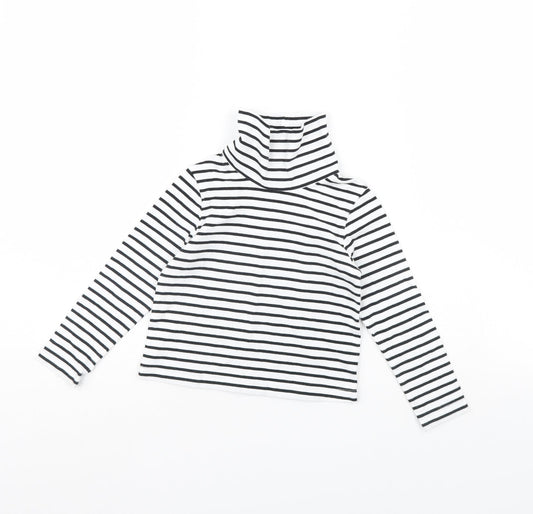George Girls Black Striped  Pullover T-Shirt Size 3 Years