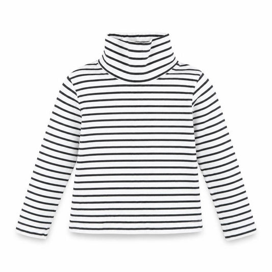 George Girls Black Striped  Pullover T-Shirt Size 3 Years