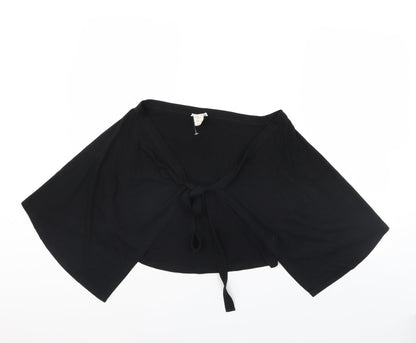 Warehouse Womens Black   Jacket Poncho Size 10