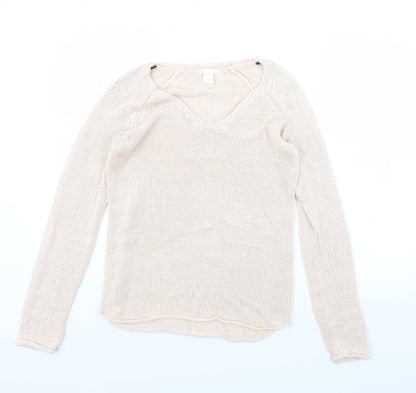 H&M Womens Pink   Pullover Jumper Size XS