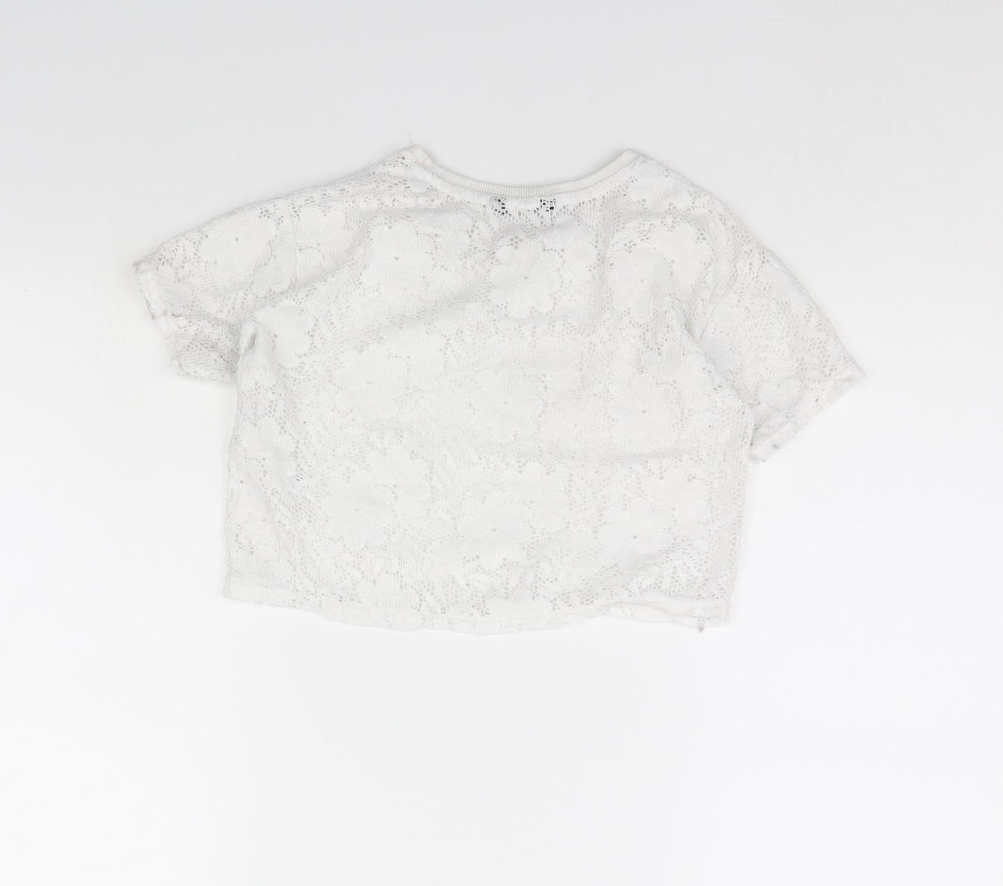 George Girls White   Basic T-Shirt Size 6 Years