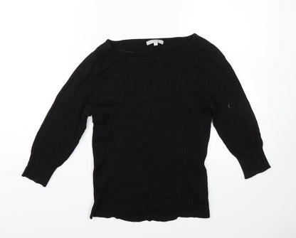 Per Una Womens Black Striped  Basic T-Shirt Size 12