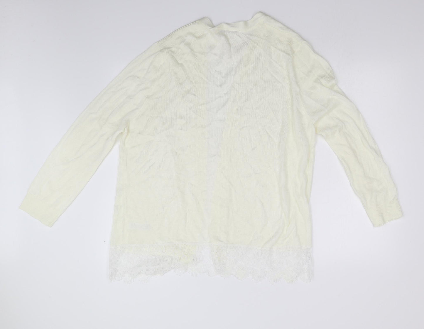George Womens Ivory   Cardigan Jumper Size 10