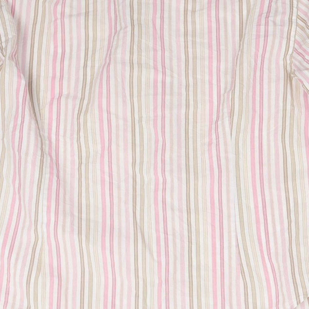 NEXT Mens Pink Striped   Button-Up Size M