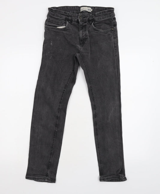 Preworn Womens Black  Denim Skinny Jeans Size 10 L26 in