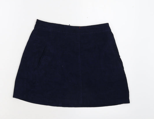 Cooperative Womens Blue  Corduroy Mini Skirt Size S