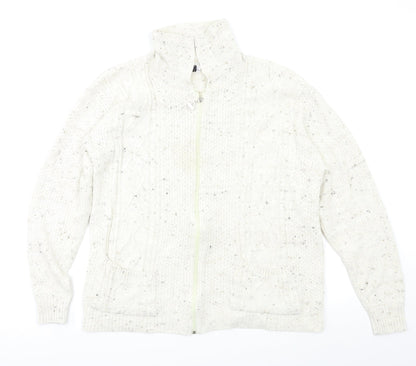 Preloved Blush Womens Ivory   Cardigan Jumper Size L - Front