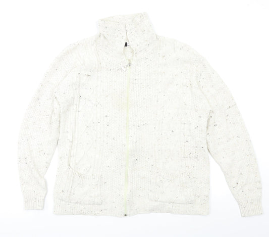 Blush Womens Ivory   Cardigan Jumper Size L