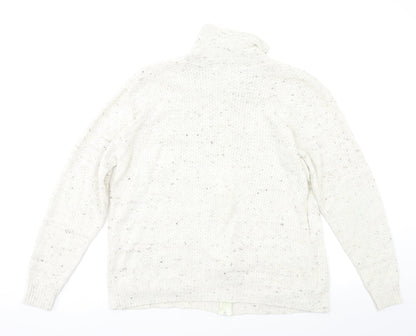Preloved Blush Womens Ivory   Cardigan Jumper Size L - Back
