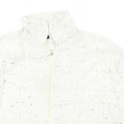 Preloved Blush Womens Ivory   Cardigan Jumper Size L - Detail