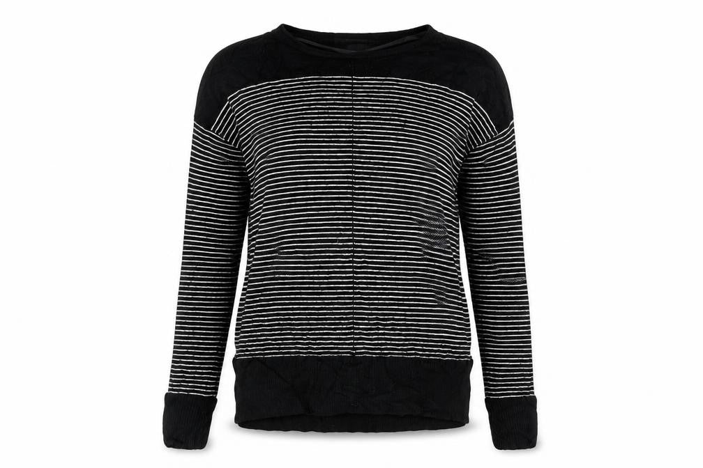 Atmosphere Womens Black Striped  Pullover Jumper Size 8